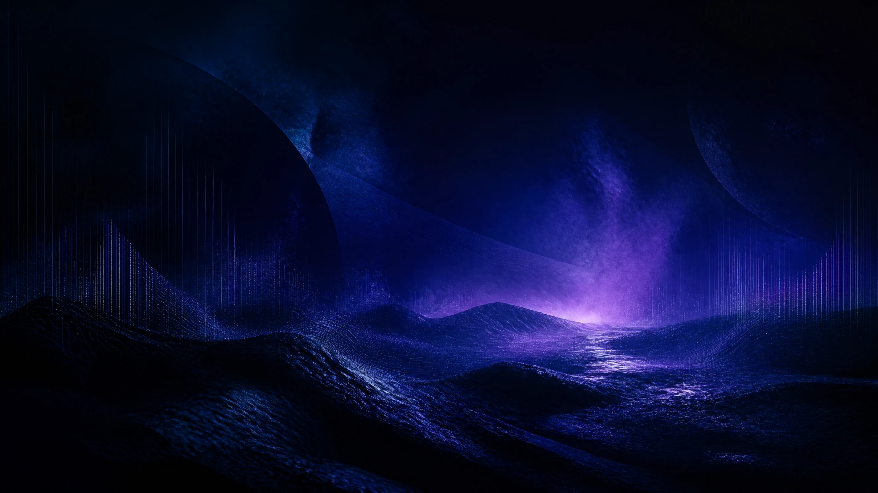 Abstract monochrome landscape inspired by electronic music